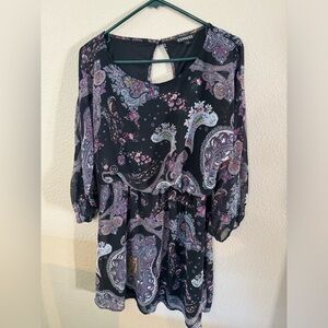 Express Women's Paisley Short Casual Dress
